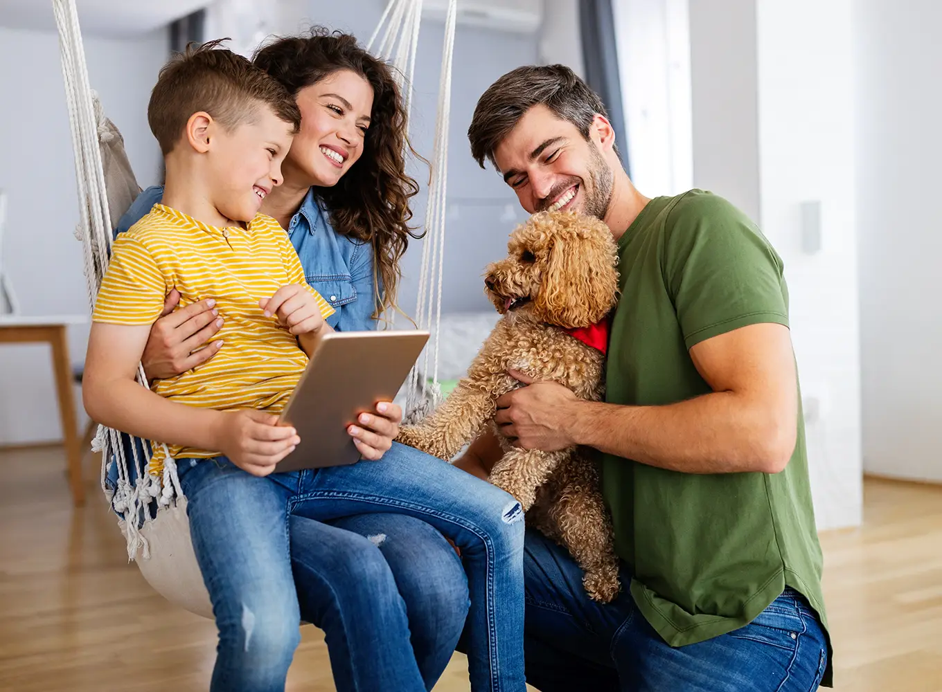 family enjoying their air conditioned home
